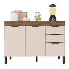 Balcão Para Pia 2 Portas 120cm Cloe Teka Champanhe Bnn Decor