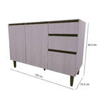 Balcão Para Pia 2 Portas 3 Gavetas Pátina Lilies Móveis