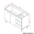 Balcão Para Pia 2 Portas E Armário Aéreo 4 Portas Porto Savan