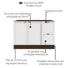 Balcao Para Pia 2 Pt 2 Gv 120cm 12525 Unna Pln