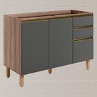 Balcao Para Pia 2p 3g 120cm Mdf Kali 16417 Nicioli