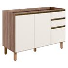 Balcao Para Pia 2p 3g 120cm Mdf Kali 16417 Nicioli