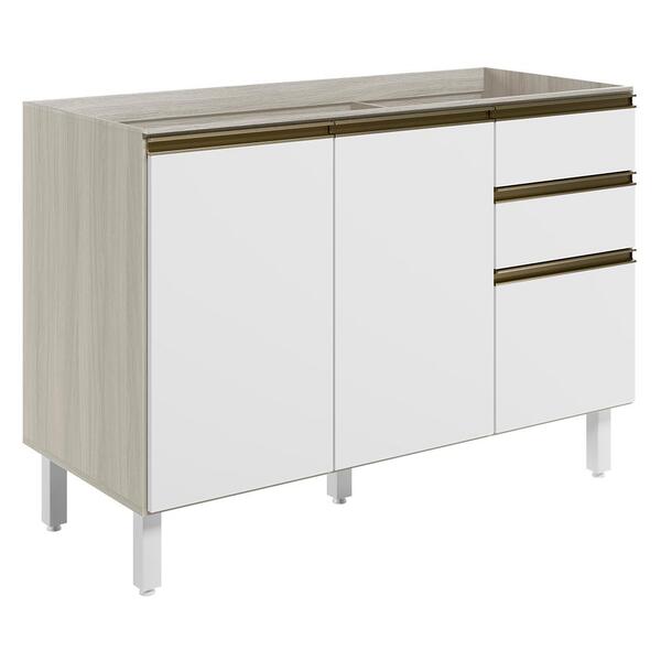 Balcao Para Pia 2p 3g 120cm Mdf Kali 16417 Nicioli