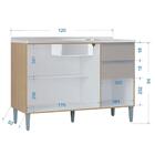 Balcao Para Pia 3 Portas 120 Cm 702 Poqq