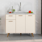 Balcão Para Pia 3 Portas 1 Gaveta (sem Tampo) 105cm Olinda -