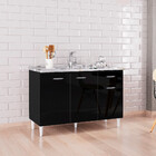 Balcão Para Pia 3 Portas 1 Gaveta A434 Cristal Poquema