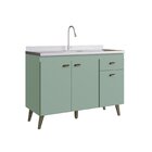 Balcão Para Pia 3 Portas 1 Gaveta Atena Gralar Verde Bellagio