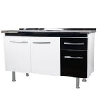 Balcão Para Pia 3 Portas 1 Gaveta Parma Móveis Bonatto Branco