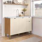 Balcão Para Pia 3 Portas 1 Gaveta Sem Pia Mdf  Vert Plus Kits