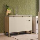 Balcão Para Pia 3 Portas 1 Gaveta Sem Pia Mdf  Vert Plus Kits