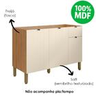 Balcão Para Pia 3 Portas 1 Gaveta Sem Pia Mdf  Vert Plus Kits