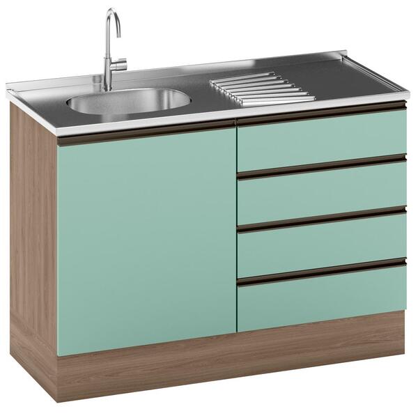 Balcao Para Pia 4 Gavetas 120cm 12552 Pln