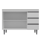 Balcão Para Pia Andréia 100 Cm 2 Portas Branco Ajl