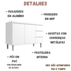 Balcão Para Pia Andréia 100 Cm 2 Portas Branco Ajl