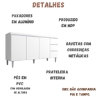 Balcão Para Pia Andréia 160 Cm 3 Portas Branco Ajl