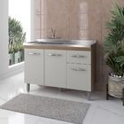 Balcão Para Pia Anita 120 Cm Moblis Savana Off White