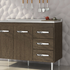 Balcão Para Pia/cozinha 120cm 2 Portas 3 Gavetas Vr Moveis Ma