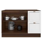 Balcão Para Pia Cozinha 2 Portas 2 Gavetas 120cm Sem Tampo Un