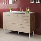 Balcão Para Pia De 1,20 Mt Aracaju Com Gavetão Castanho Off W