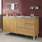 Balcão Para Pia De 1,50 Mt Aracaju Com Gavetão Carvalho