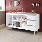 Balcão Para Pia De 1,60 Mt Recife 3 Gavetas Branco