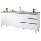 Balcão Para Pia De 2,00 Mt Aracaju Com Gavetão Branco