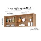Balcão Para Pia De 2,00 Mt Maceió E Aéreo Modulado 5 Portas A