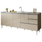 Balcão Para Pia De 2,00 Mt Maceió E Aéreo Modulado 5 Portas C