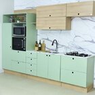 Balcão Para Pia De Cozinha 4 Gavetas 2 Portas Stella Verde/ca