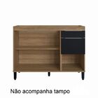 Balcão Para Pia De Cozinha Paola 120cm 03 Portas 02 Gavetas P