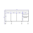 Balcão Para Pia De Cozinha Sem Tampo 1 50m Savoy Amendola Bra