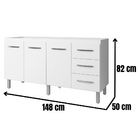 Balcão Para Pia Diana 150 Cm Branco