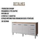 Balcão Para Pia Diana 150 Cm Savana Off White