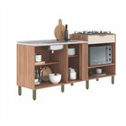 Balcão Para Pia E Cooktop 200cm 4 Portas 1 Gaveta Karen Móvei