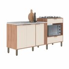 Balcão Para Pia E Cooktop 200cm 4 Portas 1 Gaveta Karen Móvei