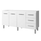 Balcão Para Pia Emily 160 Cm Moblis Branco