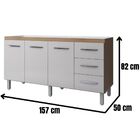 Balcão Para Pia Emily 160 Cm Moblis Savana Off White