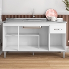 Balcão Para Pia Gabriela 150 Cm 4 Portas Branco Flex Ajl