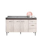 Balcão Para Pia Gabriela Sem Tampo 145cm 4 Portas 1 Gaveta -