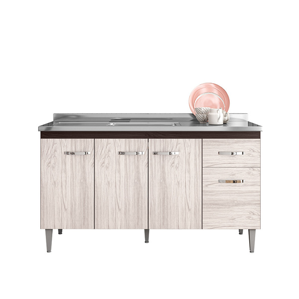 Balcão Para Pia Gabriela Sem Tampo 145cm 4 Portas 1 Gaveta -