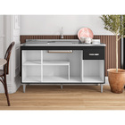 Balcão Para Pia Gabriela Sem Tampo 145cm 4 Portas 1 Gaveta -