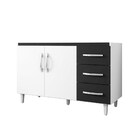 Balcão Para Pia Isabel 1,20m 2 Portas 3 Gavetas Sem Tampo Bra