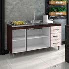 Balcão Para Pia Isabel 1,50m 3 Portas 3 Gavetas Sem Tampo Cas