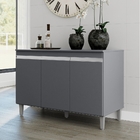 Balcão Para Pia Manu 120 Cm Cinza Ajl