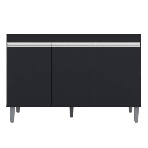 Balcão Para Pia Manu 120 Cm Preto Ajl