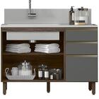 Balcão Para Pia Mdf Kali Premium 120cm 2 Portas E 3 Gavetas A