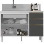 Balcão Para Pia Mdf Kali Premium 120cm 2 Portas E 3 Gavetas B