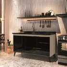 Balcão Para Pia Sem Tampo 150cm 2 Portas 3 Gavetas Bolonha Mó