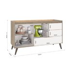 Balcão Para Pia Sem Tampo 150cm 2 Portas 3 Gavetas Bolonha Mó