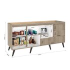 Balcão Para Pia Sem Tampo 180cm 3 Portas 3 Gavetas Bolonha Mó